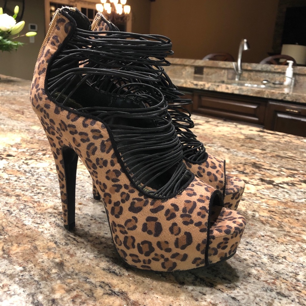 Leopard print heels